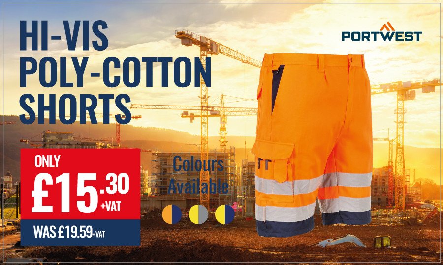 Portwest Hi-Vis Poly-cotton Shorts