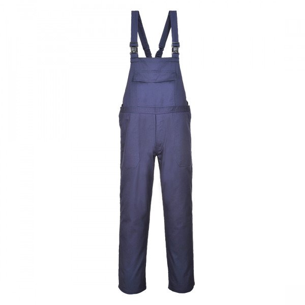 Portwest FR37 Bib and Brace - Anti-Static Properties - Industrial - Unisex - Navy - Front View