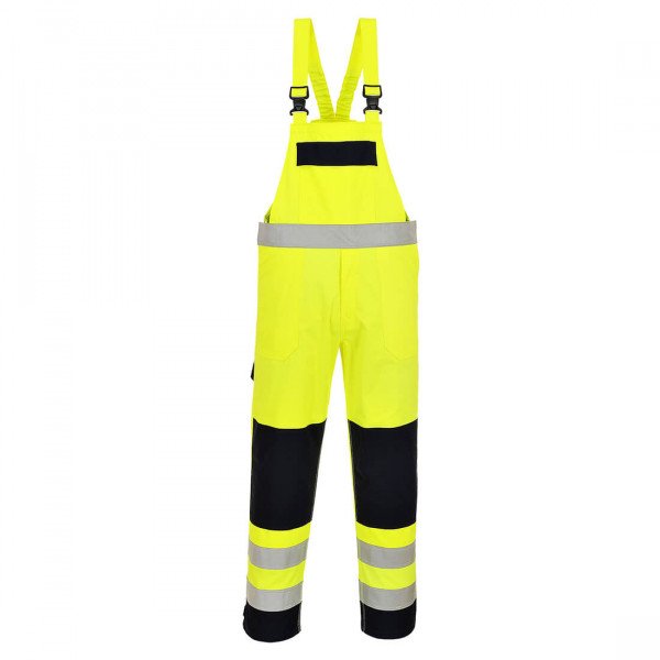 Portwest FR63 Hi Vis Bib and Brace - Advanced Technology - Welding - Unisex - Yellow - Front View