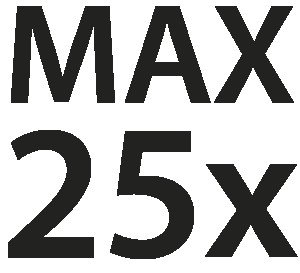 Maximum 25 washes