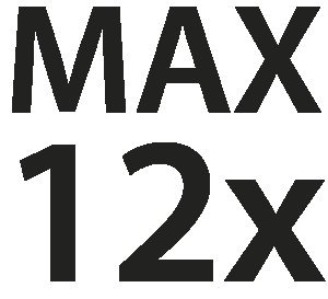 Maximum 12 washes