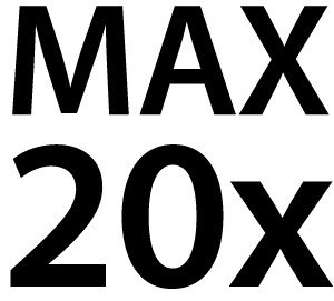 Maximum 20 washes